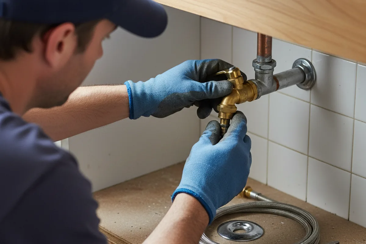 Shutoff valve and fitting work during Emergency Plumbing in Southmayd